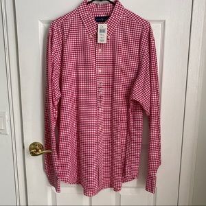 Pink gingham men’s button down